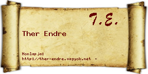 Ther Endre névjegykártya
